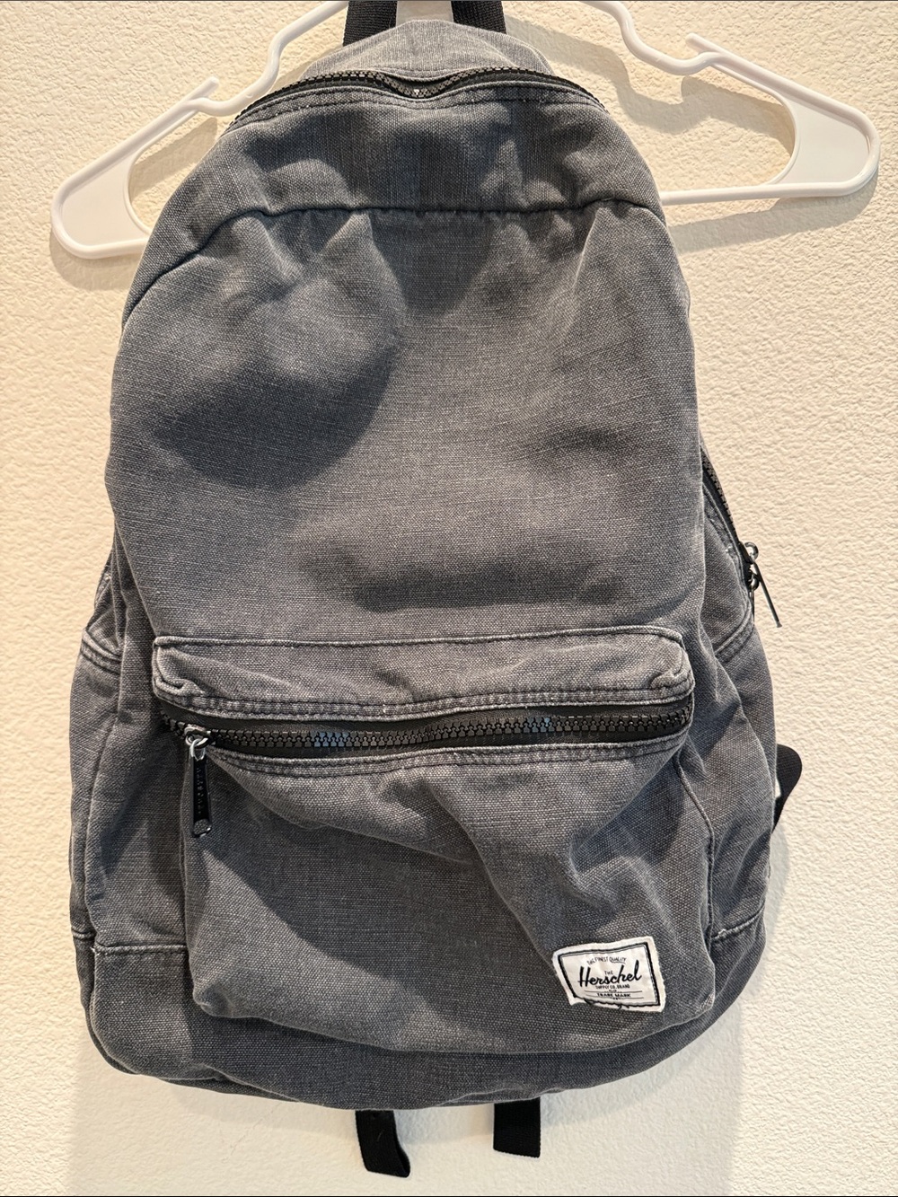 Herschel Supply Company washed out black Canvas Backpack for Men